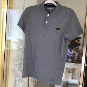 Hollister, XS shirt with collar, gray, new with tags